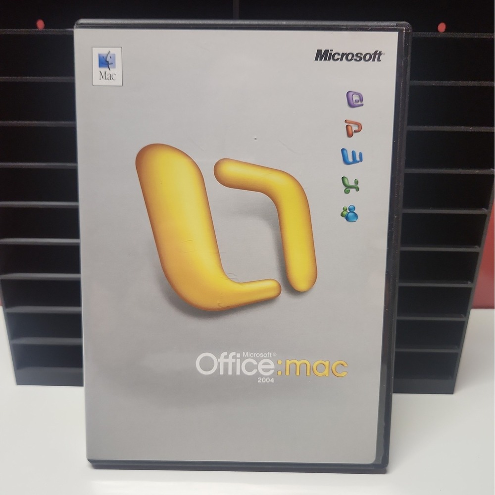 Microsoft Office Mac 2004 Disc w/ Key, Manual and Case X10-33159